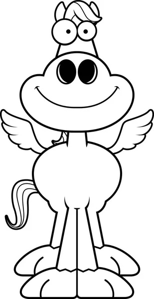 S úsměvem kreslený Pegasus — Stockový vektor