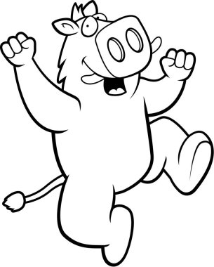 Çizgi film domuzu atlama