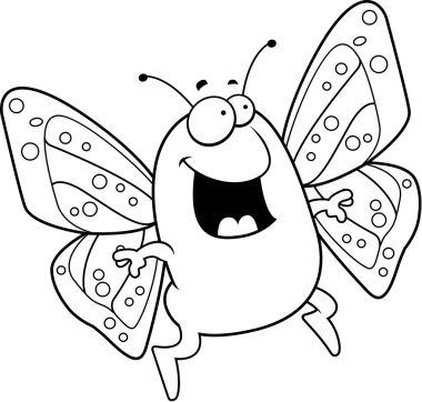 Karikatür kelebek atlama