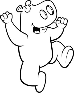 Çizgi film Hippo atlama