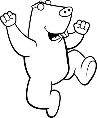 Çizgi film köstebek atlama