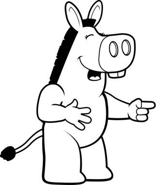Gülüyor karikatür eşek