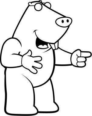 Çizgi film köstebek gülüyor