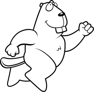 Çizgi film Beaver atlama