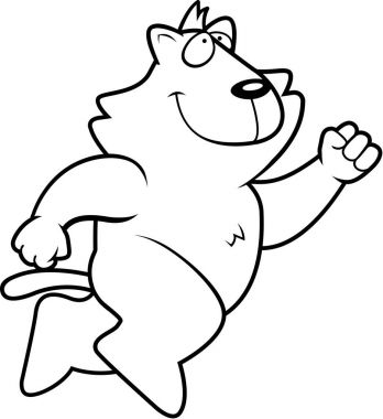 Karikatür kedi atlama