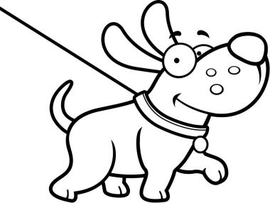 Çizgi film köpek yürüyüş