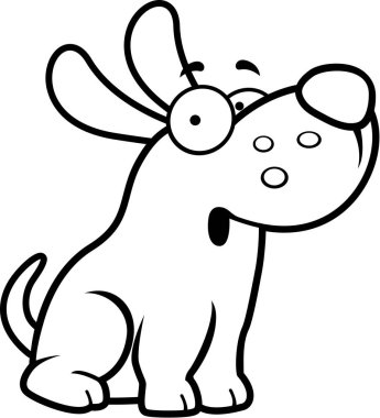 Sürpriz karikatür köpek