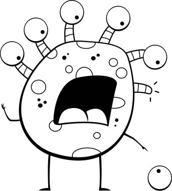 Karikatür canavar göz