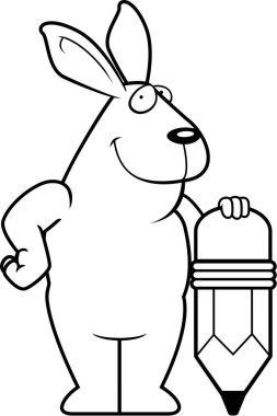 Karikatür tavşan kalem