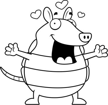 Çizgi film Armadillo kucaklama