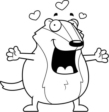 Çizgi film porsuk kucaklama