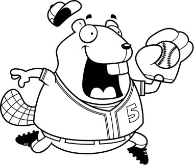 Çizgi film kunduz beyzbol