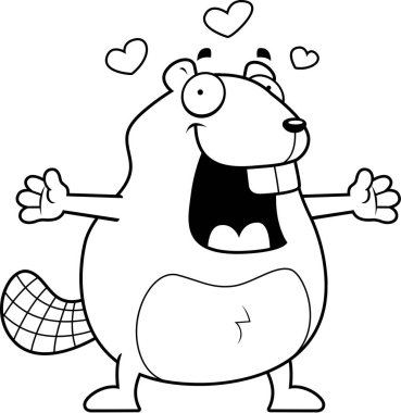 Çizgi film kunduz kucaklama