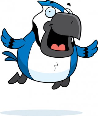 Çizgi film Blue Jay uçan