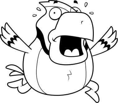 Çizgi film Blue Jay panik