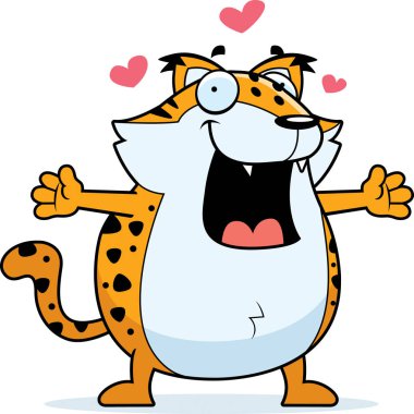 Çizgi film Bobcat kucaklama