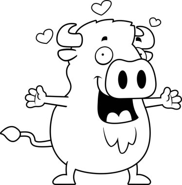 Çizgi film Buffalo kucaklama