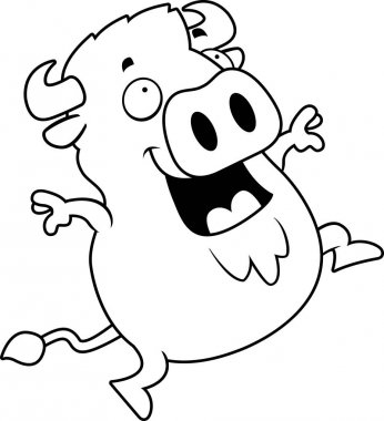 Çizgi film Buffalo atlama