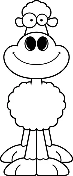 Lächelnde Cartoon-Schafe — Stockvektor