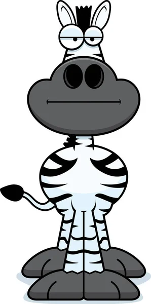 Desenhos animados Zebra entediado — Vetor de Stock