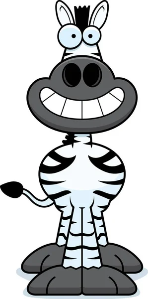 Szczęśliwy kreskówka zebra — Wektor stockowy