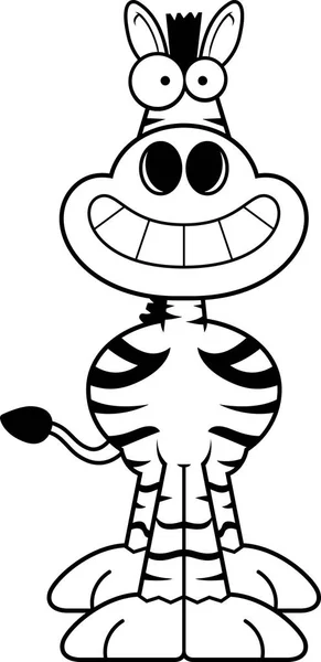 Glückliches Cartoon-Zebra — Stockvektor