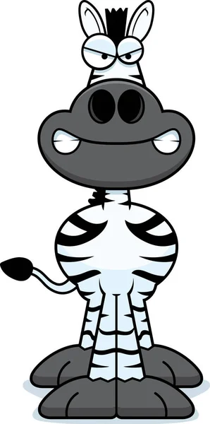 Zebra com raiva dos desenhos animados — Vetor de Stock