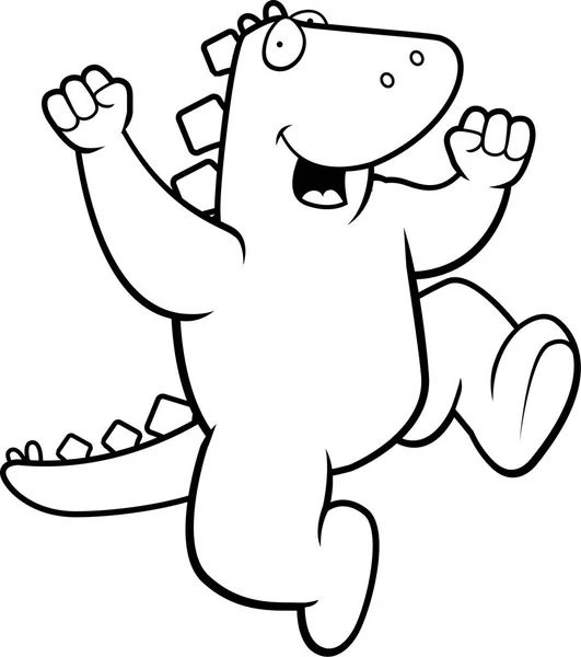 ジャンプ漫画の恐竜 — ストックベクタ