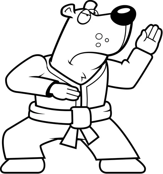 Oso de Karate de dibujos animados — Vector de stock