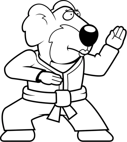 Karate de dibujos animados Koala — Vector de stock