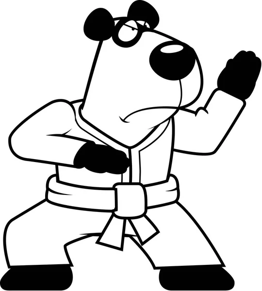 Caricatura Karate Panda — Vector de stock