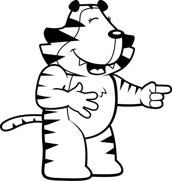 Dessin animé Tigre rire — Image vectorielle