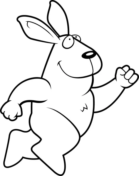 Мультфільм кролик стрибає — стоковий вектор