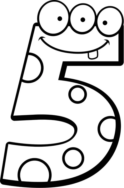 Number Five Monster — Stock Vector