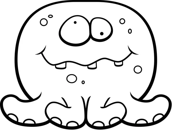 Cartoon Octopus glimlachen — Stockvector