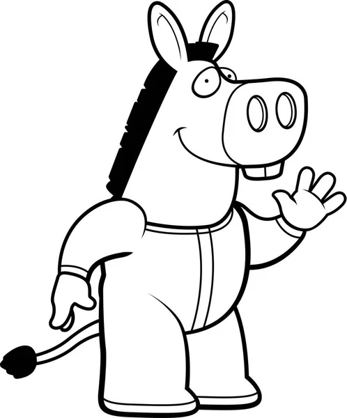 Pajamas de burro dos desenhos animados — Vetor de Stock