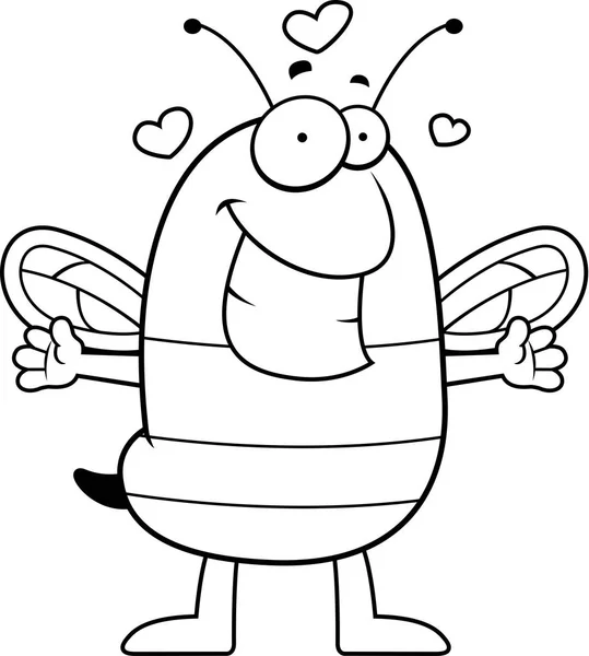 Kreskówka Bee uścisk — Wektor stockowy