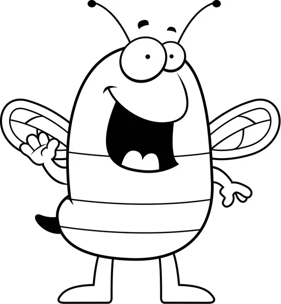 Cartoon bee zwaaien — Stockvector