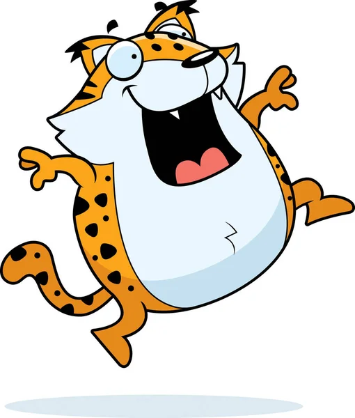 Dessin animé Bobcat Jumping — Image vectorielle