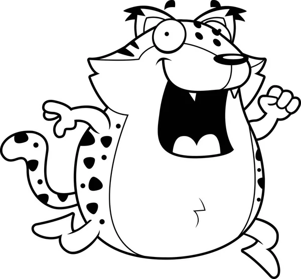 Dibujos animados Bobcat Running — Archivo Imágenes Vectoriales