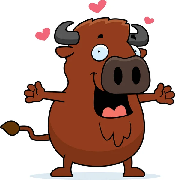 Cartoon Buffalo knuffel — Stockvector