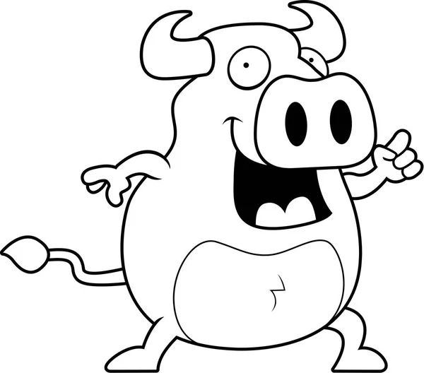 Idea del toro de dibujos animados — Vector de stock