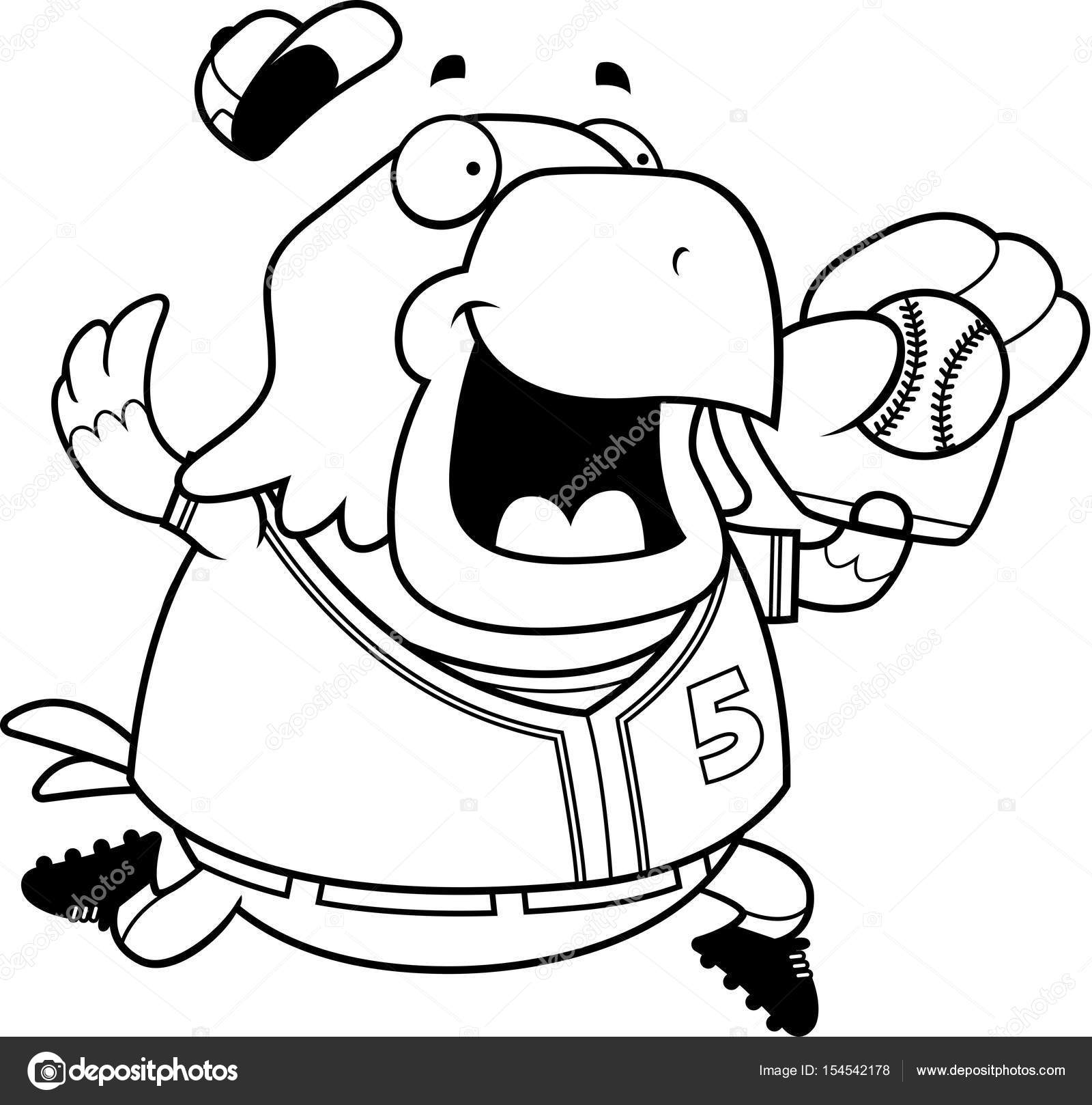 Dessin animé eagle baseball image vectorielle