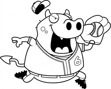 Çizgi film şeytan beyzbol
