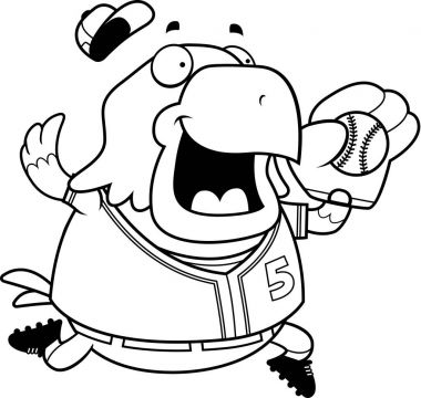 Çizgi film kartal beyzbol