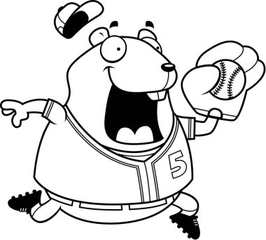 Çizgi film Hamster beyzbol