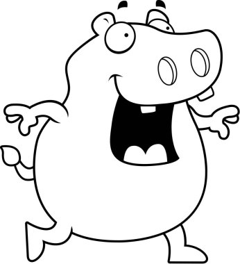 Çizgi film Hippo yürüyüş