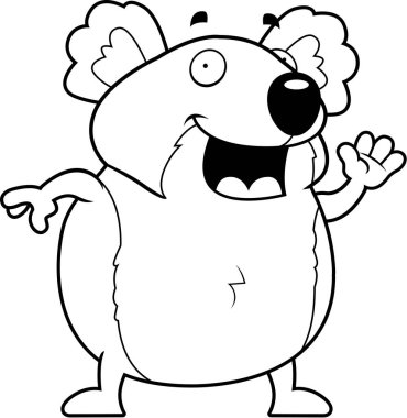 Çizgi film Koala sallayarak