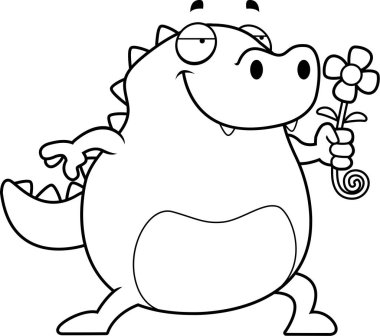 Çizgi film kertenkele çiçek