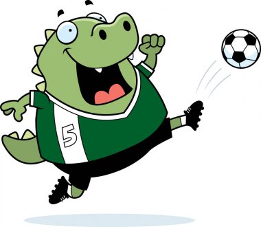 Çizgi film kertenkele futbol tekme